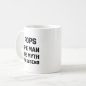 Pop het Man de mythe de legende Koffiemok (Voorkant links)