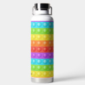 Pop-het met jouw naam kleurrijk waterfles (Achterkant)
