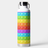 Pop-het met jouw naam kleurrijk waterfles (Voorkant)