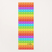 Pop-het met jouw naam kleurrijke Reukloosters Yogamat (Voorkant)