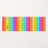 Pop-het met jouw naam kleurrijke Reukloosters Yogamat (Voorkant (horizontaal))