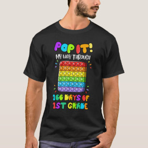 Pop het mijn weg door 100 dagen van de eerste graa t-shirt