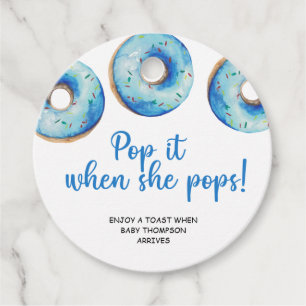 Pop het niet als ze pop bedankjes labels