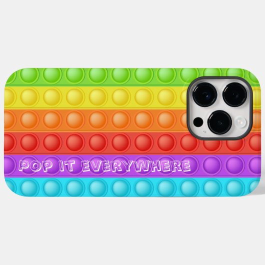 Pop het overal met tekst kleurrijk Case-Mate iPhone case (Achterkant (horizontaal))