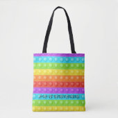 Pop het overal met tekst kleurrijk tote bag (Voorkant)