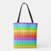 Pop het overal met tekst kleurrijk tote bag (Achterkant)