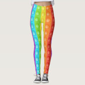 Pop het overal met tekst kleurrijke sport yoga leggings (Voorkant)