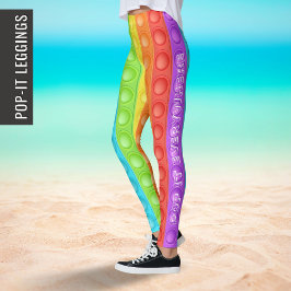 Pop het overal met tekst kleurrijke sport yoga leggings