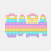 Pop het pastel regenboogmeisje Birthday Party Bedankdoosjes (Uitgevouwen)
