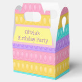 Pop het pastel regenboogmeisje Birthday Party Bedankdoosjes (Geopend)