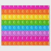 Pop het pastelregenboogmeisje Birthday Party Wrapp Cadeaupapier (Vlak)