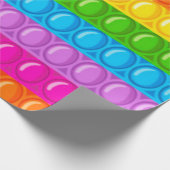 Pop het pastelregenboogmeisje Birthday Party Wrapp Cadeaupapier (Hoek)