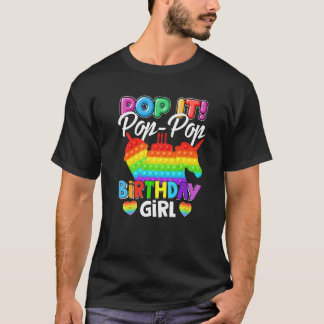 Pop Het Pop Pop Birthday Girl Fidget Kind Matching T-shirt