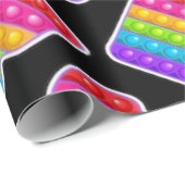 Pop het Rainbow Butterflies en Hearts Birthday Cadeaupapier (Rol Hoek)