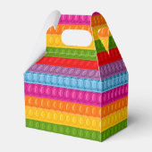 Pop het Rainbow Colorful Birthday Party Bedankdoosjes (Achterkant)