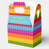 Pop het Rainbow Colorful Birthday Party Bedankdoosjes (Geopend)