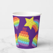 Pop het! | Regenboogverjaardag Papieren Bekers
