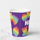 Pop het! | Regenboogverjaardag Papieren Bekers