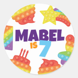 Pop het! | Regenboogverjaardag Ronde Sticker