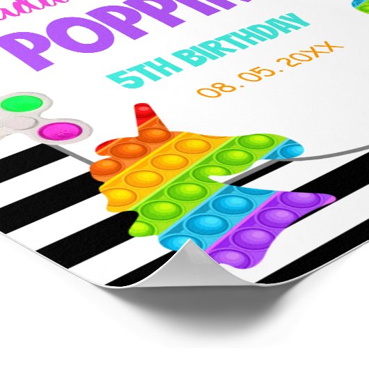 Pop Het Speelgoed Verjaardag Pop op Fidget Push We Poster (Hoek)