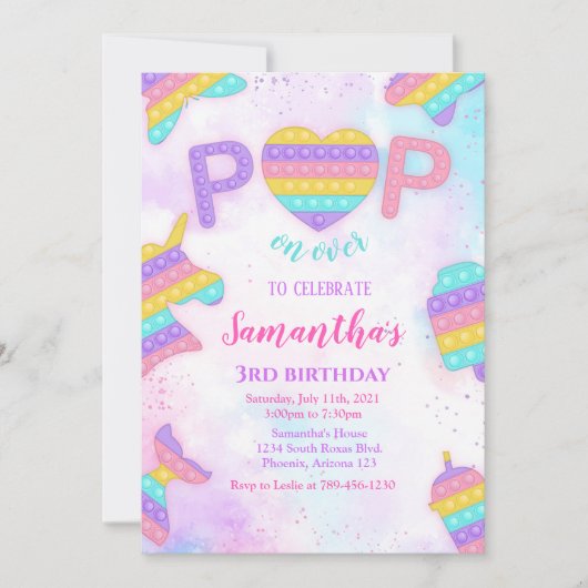 Pop Het Uitnodiging van de Dag (Voorkant)