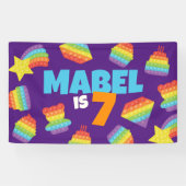 Pop het! | Uitnodiging Verjaardag Achtergrond Spandoek (Horizontaal)