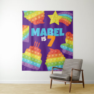 Pop het! Uitnodiging Verjaardag Achtergrond Wandkleed