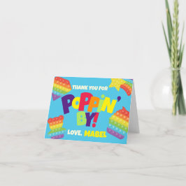 Pop het! Verjaardag gevouwen dank u kaart