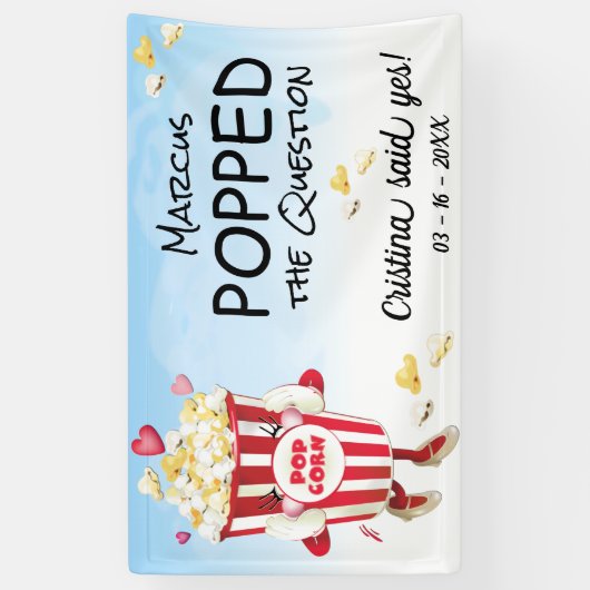 Pop Het Verloving van de Vraag Spandoek (Verticaal)