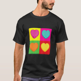 Pop Het verwarmt meisjes jongens Fidget Valentijns T-shirt