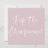 Pop Het Vrijgezellenfeest Champagne Pink Kaart (Voorkant)