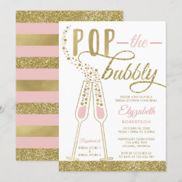 Pop Het Vrijgezellenfeest Noite, Faux Gold Kaart