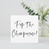 Pop Het Vrijgezellenfeest van de Moderne Calligraf Kaart (Staand voorkant)