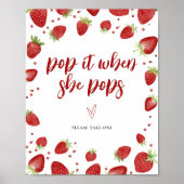 Pop het wanneer ze Poppen Baby shower tafelteken Poster (Voorkant)