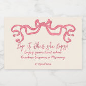 Pop het wanneer ze poppen  lint sparkling wijnetiket (Enkel label)