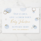 Pop het wanneer ze Poppen mini mousserende wijnfle Sparkling Wijnetiket (Enkel label)