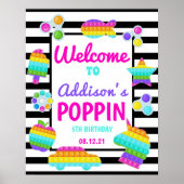 Pop het Welkomstteken van Birthday Poster (Voorkant)
