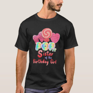 Pop Het zusje van het meisje van de geboorte Fidge T-shirt