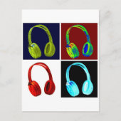 Pop hoofdtelefoon briefkaart (Voorkant)