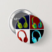 Pop hoofdtelefoon ronde button 5,7 cm (Voorkant /achterkant)