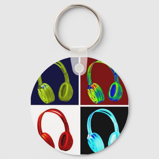 Pop hoofdtelefoon sleutelhanger (Voorkant)