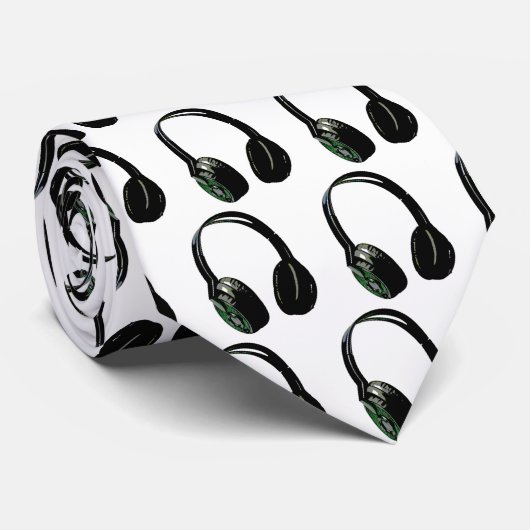 Pop hoofdtelefoon stropdas (Opgerold)