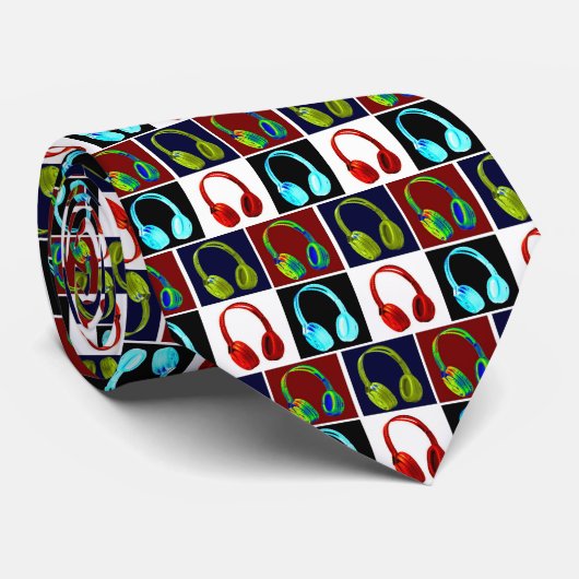 Pop hoofdtelefoon stropdas (Opgerold)