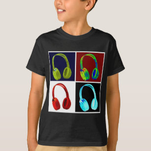 Pop hoofdtelefoon t-shirt