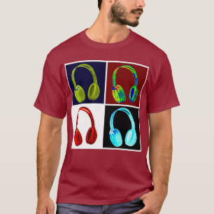 Pop hoofdtelefoon t-shirt
