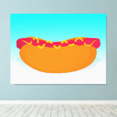 Pop Hot Dog Canvas Afdruk (Insitu (Houten vloer))