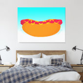 Pop Hot Dog Canvas Afdruk (Insitu (Slaapkamer))