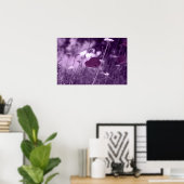 pop-i paarse afdruk poster (Thuiskantoor)