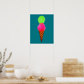 Pop Icecream cone Poster (Keuken)