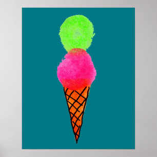Pop Icecream cone Poster